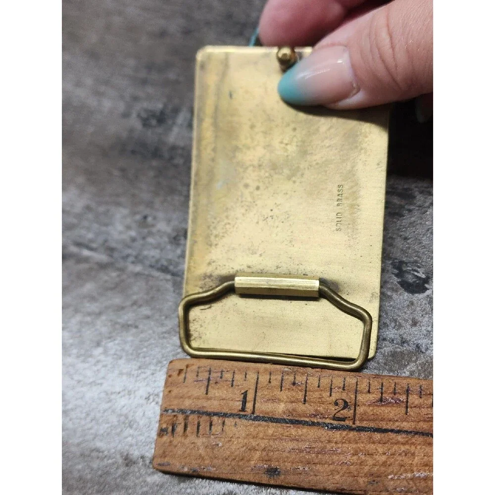 Vintage Solid Brass Belt Buckle Saudi Arabia